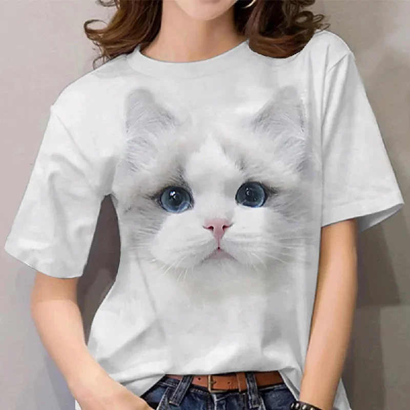 2023-fashion-womens-t-shirts-animal-3d-print-tops-short-sleeve-t-shirt