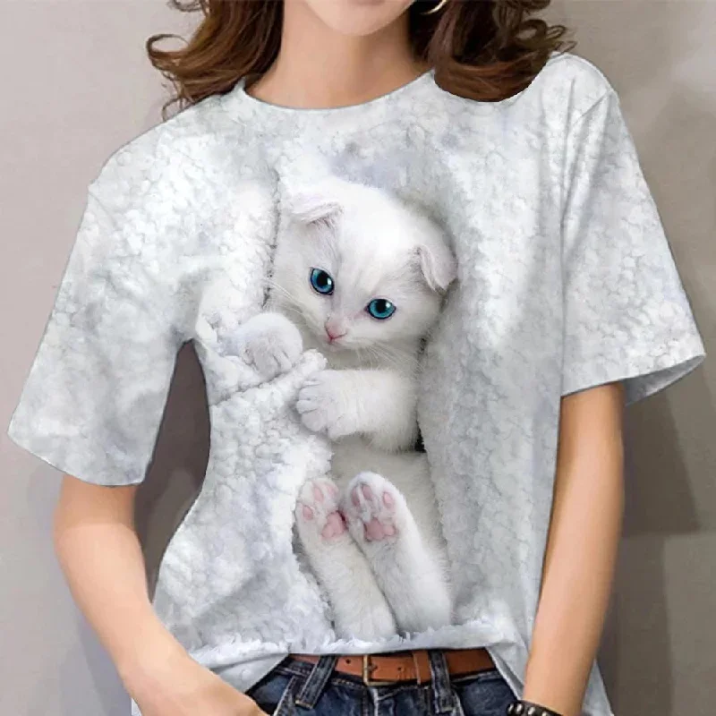 2023-fashion-womens-t-shirts-animal-3d-print-tops-short-sleeve-t-shirt