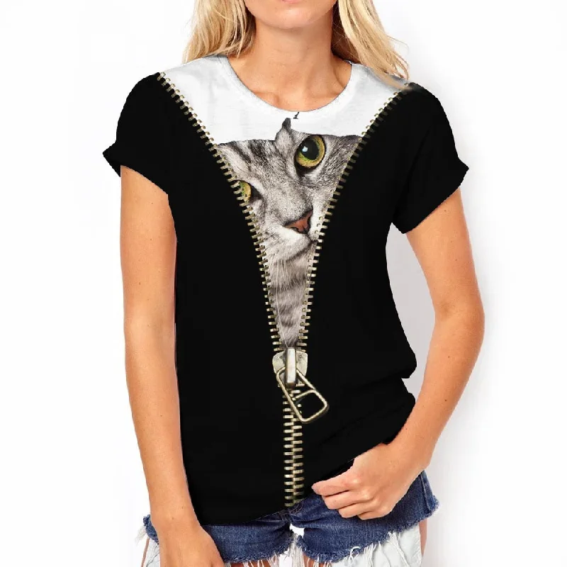 2023-fashion-womens-t-shirts-animal-3d-print-tops-short-sleeve-t-shirt