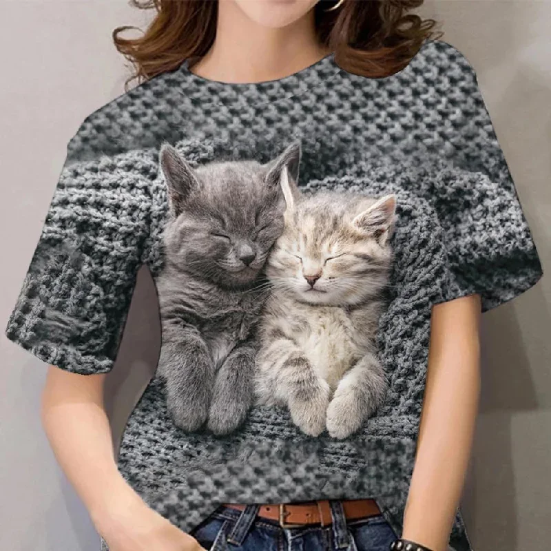 2023-fashion-womens-t-shirts-animal-3d-print-tops-short-sleeve-t-shirt