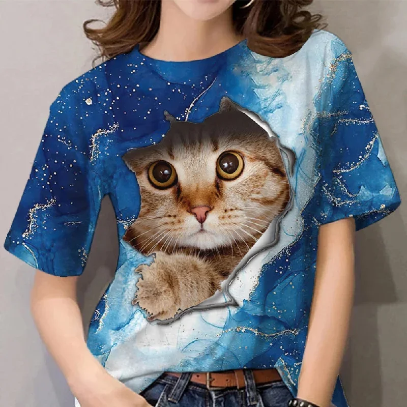 2023-fashion-womens-t-shirts-animal-3d-print-tops-short-sleeve-t-shirt