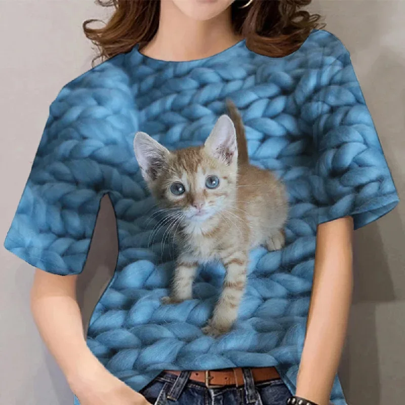 2023-fashion-womens-t-shirts-animal-3d-print-tops-short-sleeve-t-shirt