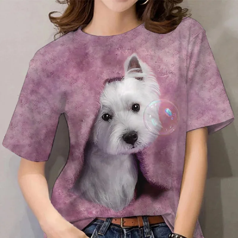 2023-fashion-womens-t-shirts-animal-3d-print-tops-short-sleeve-t-shirt