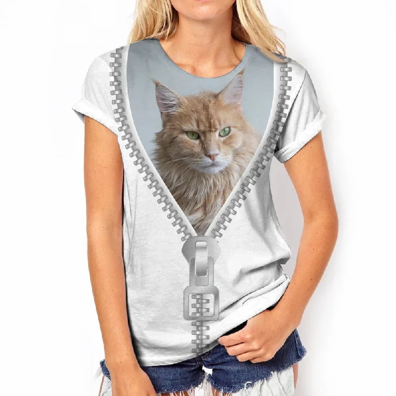 2023-fashion-womens-t-shirts-animal-3d-print-tops-short-sleeve-t-shirt