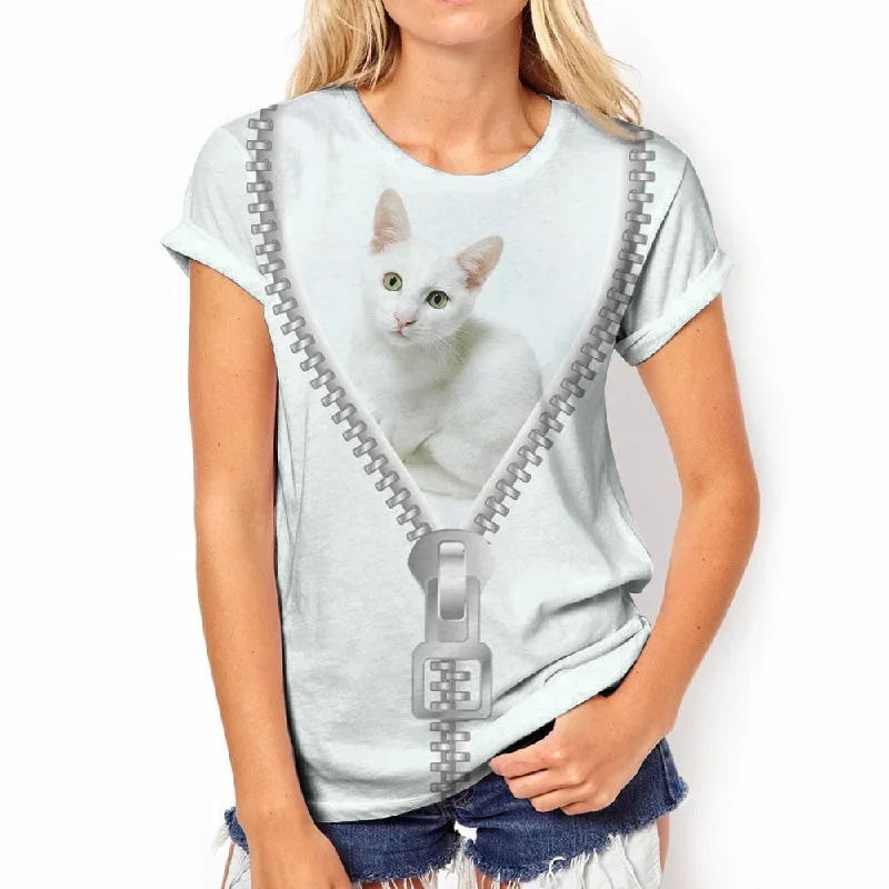 2023-fashion-womens-t-shirts-animal-3d-print-tops-short-sleeve-t-shirt