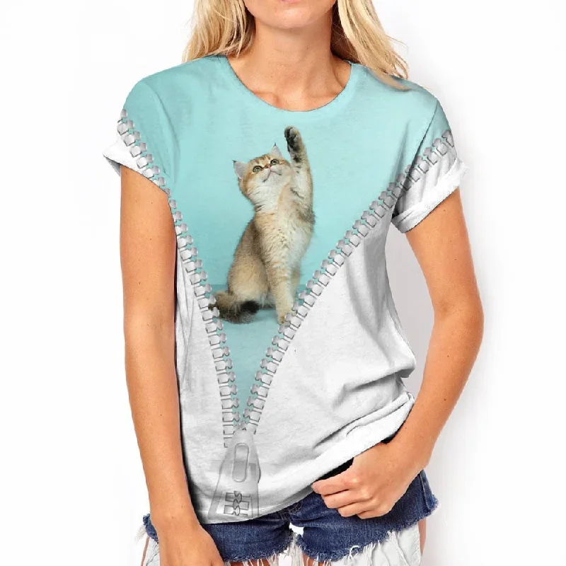 2023-fashion-womens-t-shirts-animal-3d-print-tops-short-sleeve-t-shirt