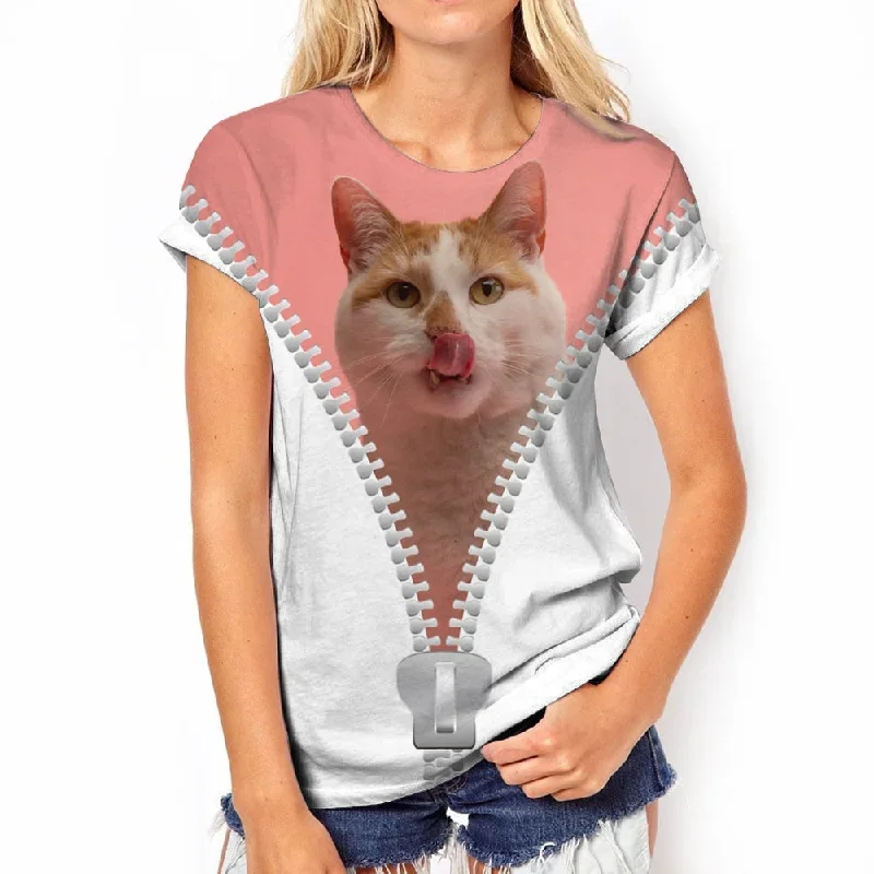 2023-fashion-womens-t-shirts-animal-3d-print-tops-short-sleeve-t-shirt