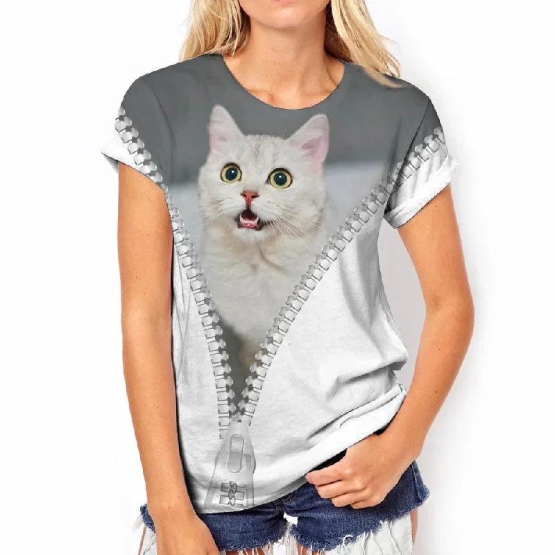 2023-fashion-womens-t-shirts-animal-3d-print-tops-short-sleeve-t-shirt