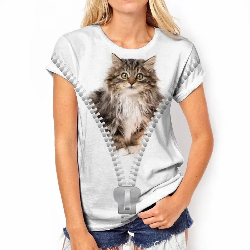 2023-fashion-womens-t-shirts-animal-3d-print-tops-short-sleeve-t-shirt