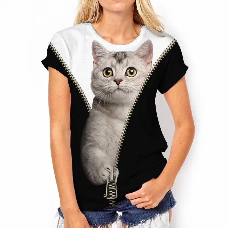 2023-fashion-womens-t-shirts-animal-3d-print-tops-short-sleeve-t-shirt