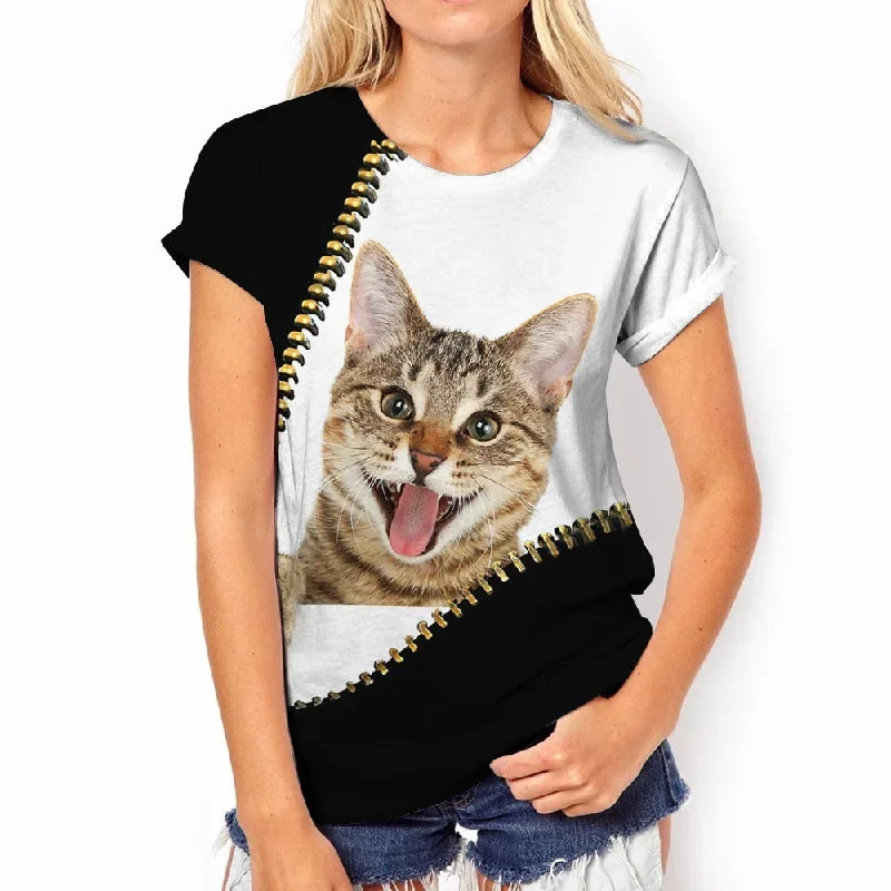 2023-fashion-womens-t-shirts-animal-3d-print-tops-short-sleeve-t-shirt