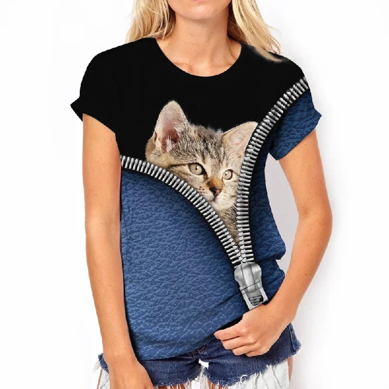 2023-fashion-womens-t-shirts-animal-3d-print-tops-short-sleeve-t-shirt