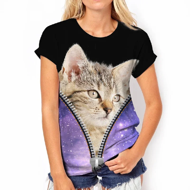 2023-fashion-womens-t-shirts-animal-3d-print-tops-short-sleeve-t-shirt