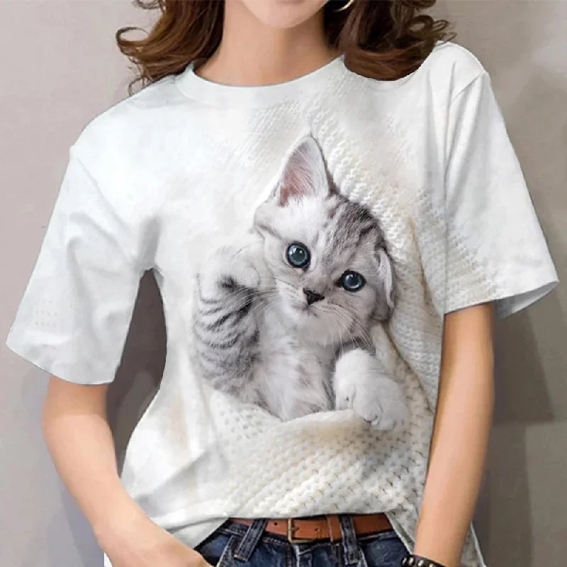 2023-fashion-womens-t-shirts-animal-3d-print-tops-short-sleeve-t-shirt