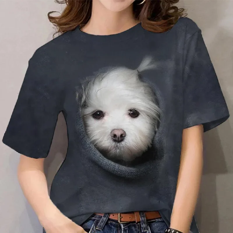 2023-fashion-womens-t-shirts-animal-3d-print-tops-short-sleeve-t-shirt