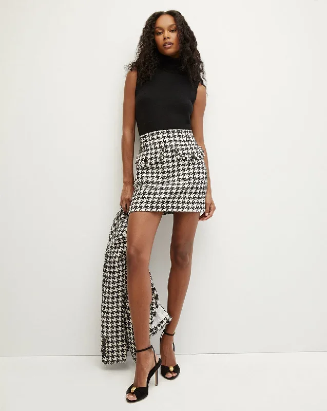 Adriel Houndstooth Skirt