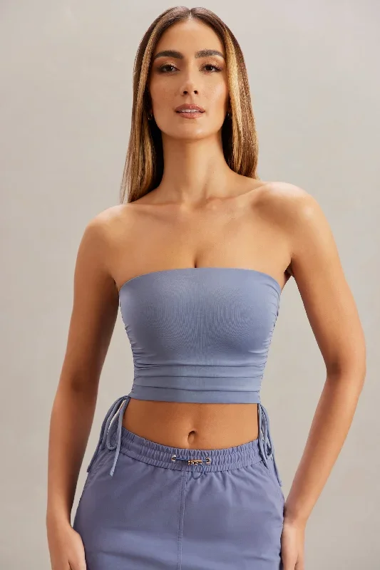 alisa-ruched-bandeau-top-blue