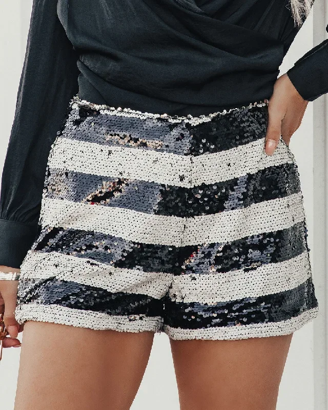 benja-high-rise-striped-sequin-shorts