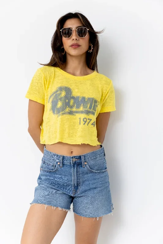 Bowie 74 Burnout Crop Tee