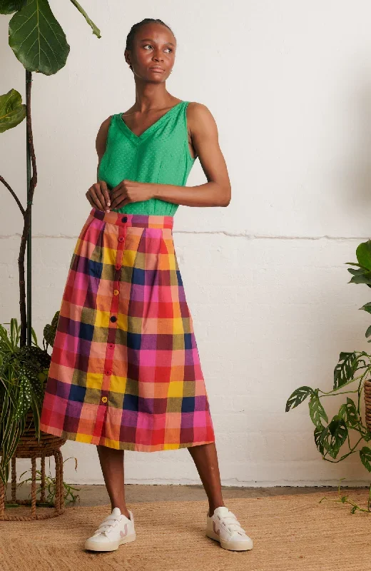 Brianna Jaipur Plaid Skirt