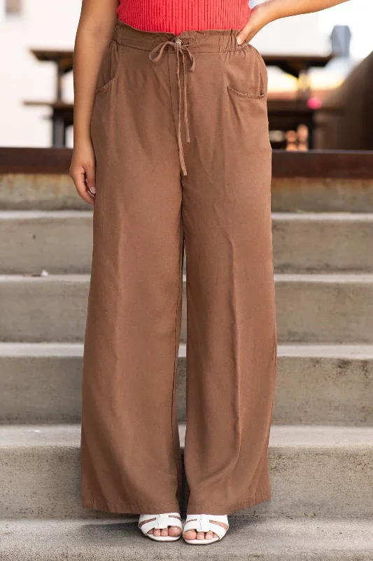 brown-elastic-waist-wide-leg-pants