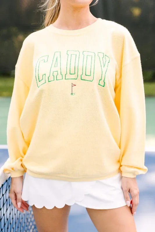 call-me-caddy-yellow-embroidered-graphic-corded-sweatshirt