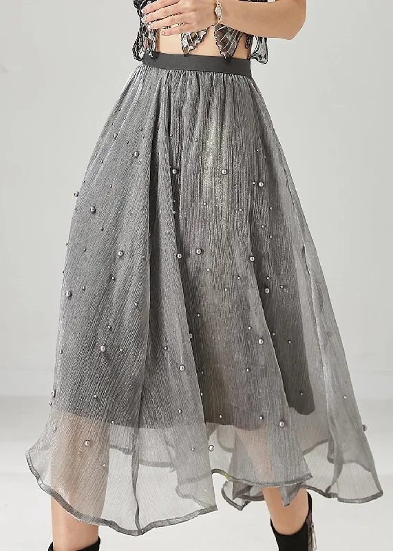 classy-grey-nail-bead-tulle-a-line-skirt-spring