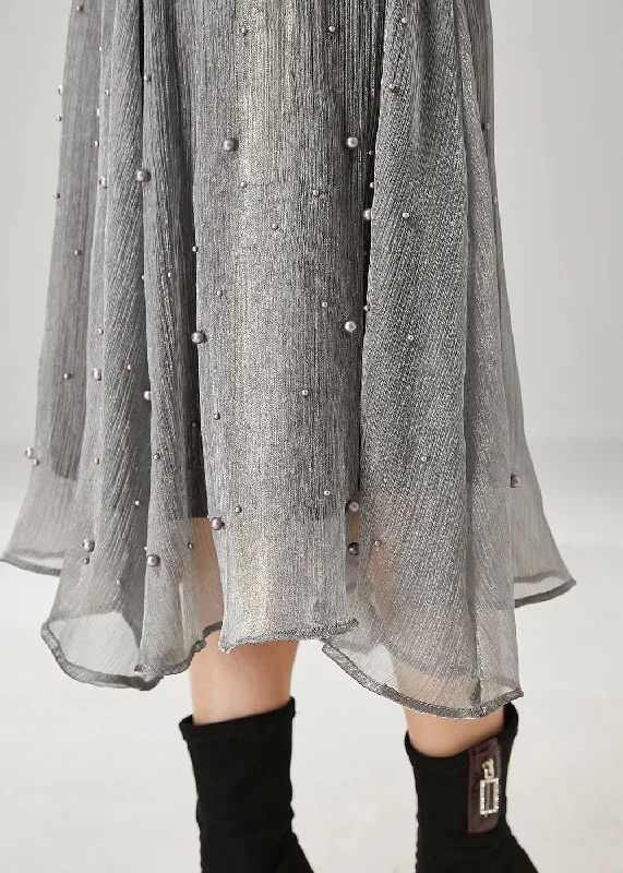 classy-grey-nail-bead-tulle-a-line-skirt-spring