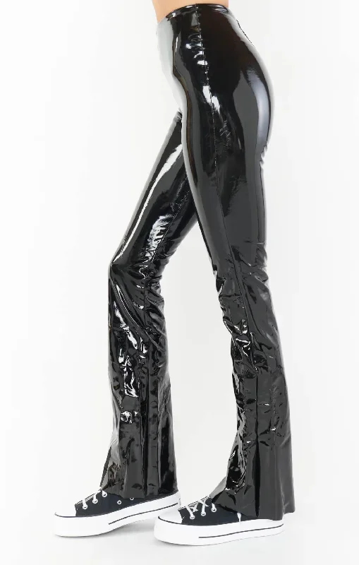 commando-faux-patent-leather-flare-legging-black