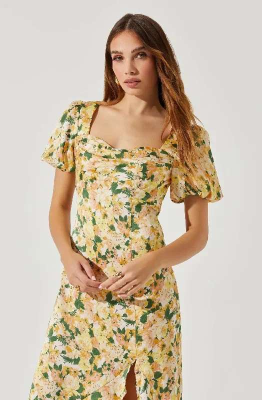 Green yellow floral