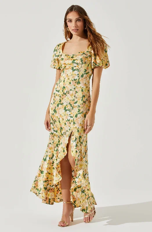 Green yellow floral