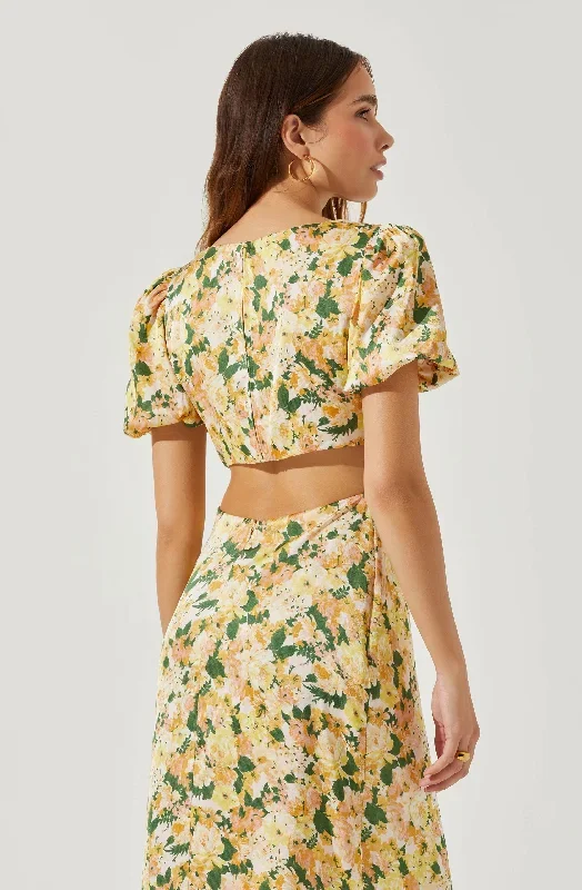 Green yellow floral