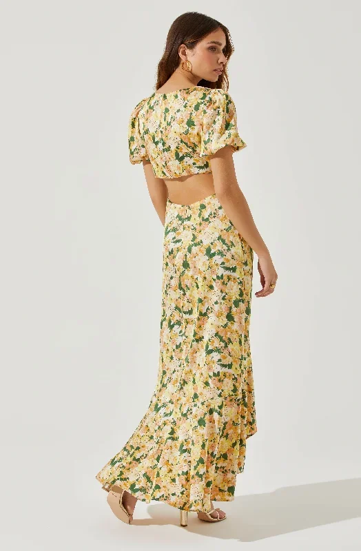 Green yellow floral