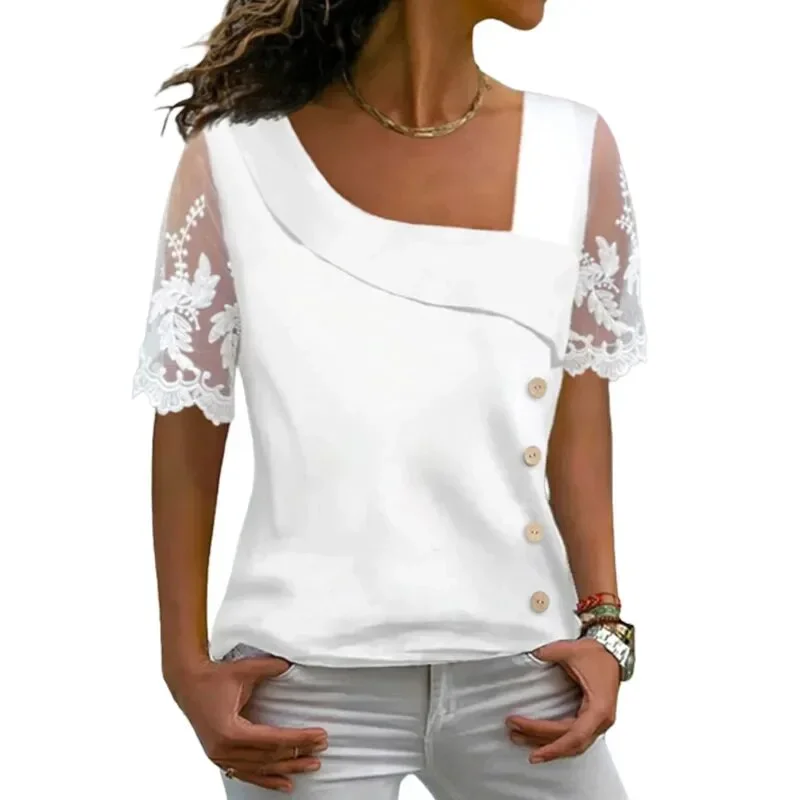 elegant-lace-asymmetrical-neck-tee