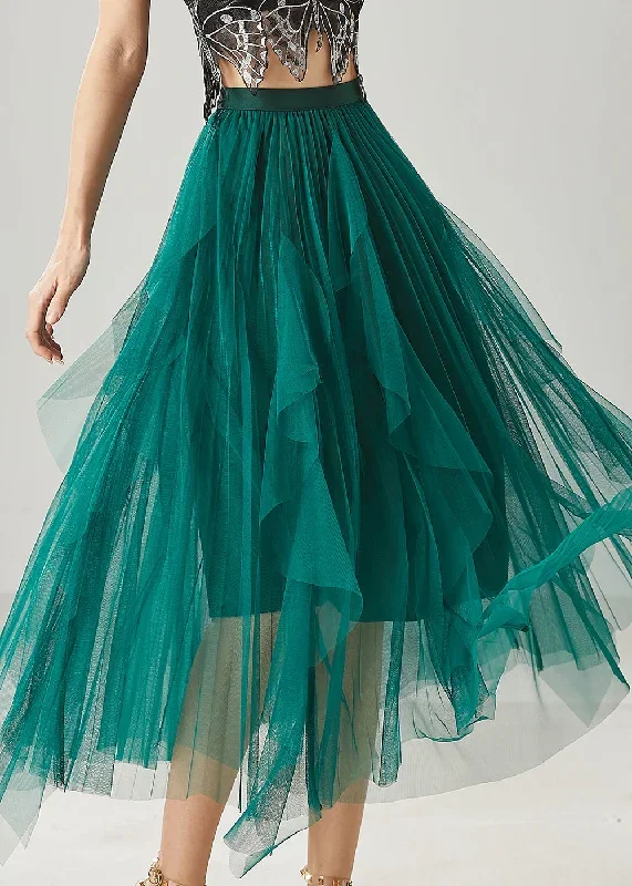 elegant-peacock-green-ruffled-tulle-holiday-skirts-summer