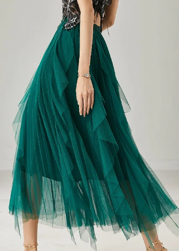 elegant-peacock-green-ruffled-tulle-holiday-skirts-summer