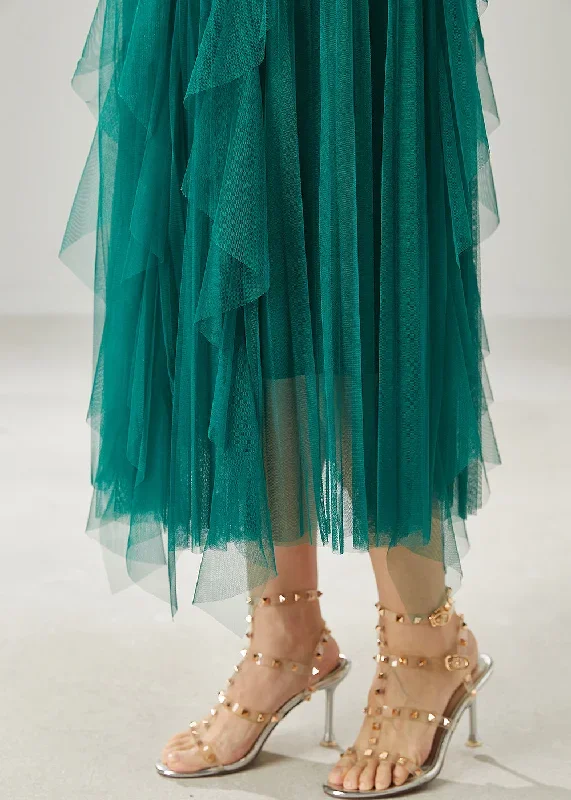 elegant-peacock-green-ruffled-tulle-holiday-skirts-summer