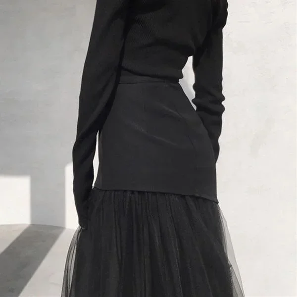 fashion-new-mesh-patchwork-skirt-solid-color-street-trendy-skirt-simplicity-temperament-all-match