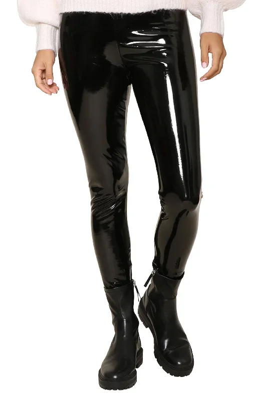 Faux Patent Leather Legging