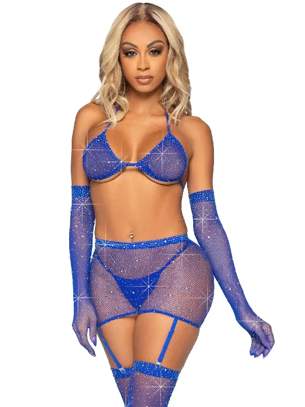 five-piece-rhinestone-bikini-top-g-string-garter-skirt-gloves-and-stockings