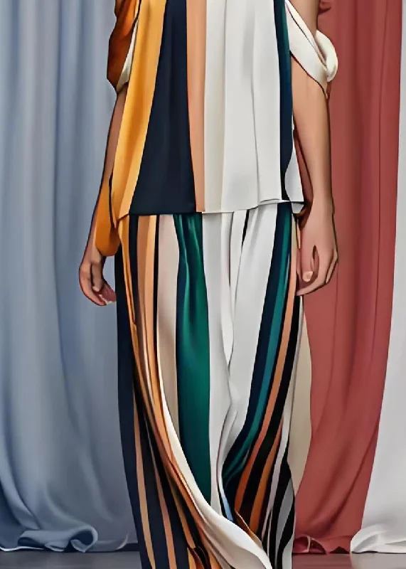 french-cold-shoulder-striped-silk-tops-and-pants-set-sleeveless