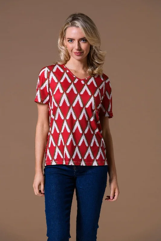 Geometric V Tee