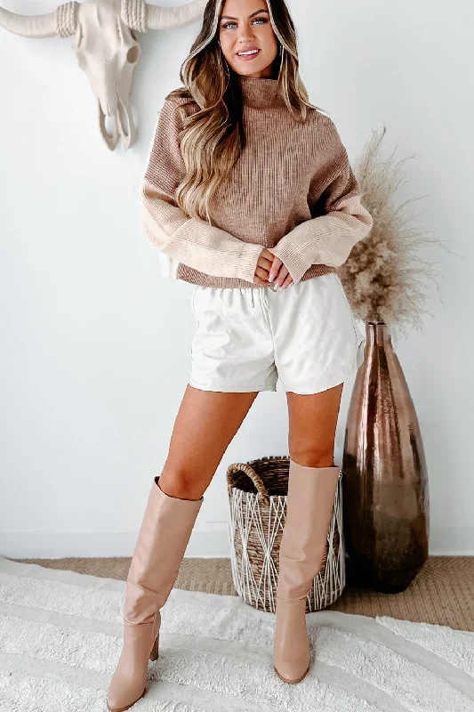 give-me-attitude-faux-leather-drawstring-shorts-cream