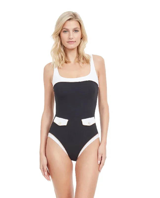 Gottex High Class Full Coverage Square Neck One Piece Swimsuit