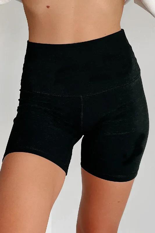 Gym Fanatic High Waisted Biker Shorts (Black)