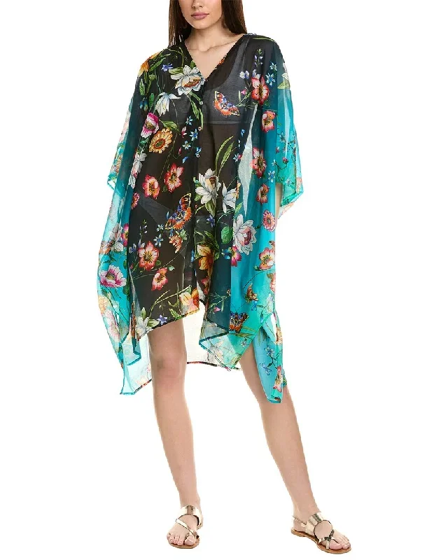 Johnny Was Ombre Garden Silk-Blend Kaftan