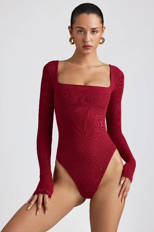 jordan-long-sleeve-bodysuit-maroon