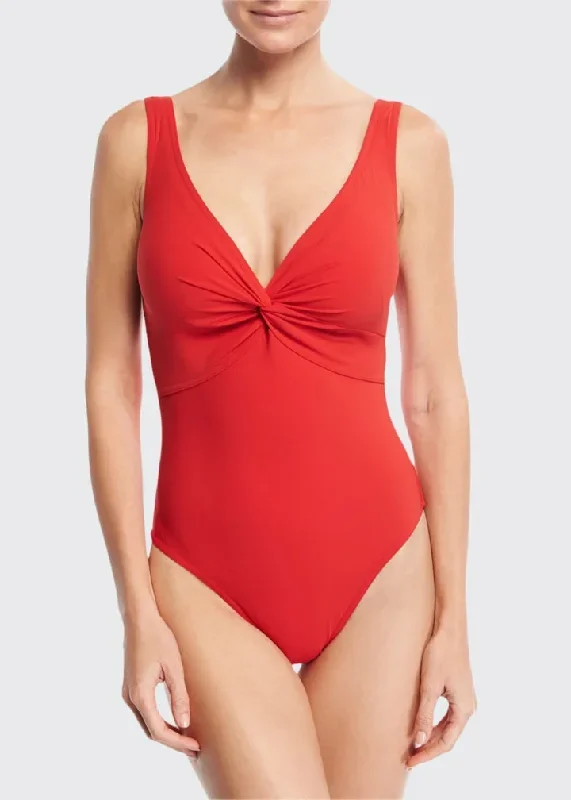 Karla Colletto Basic Twist One Piece Swimsuit