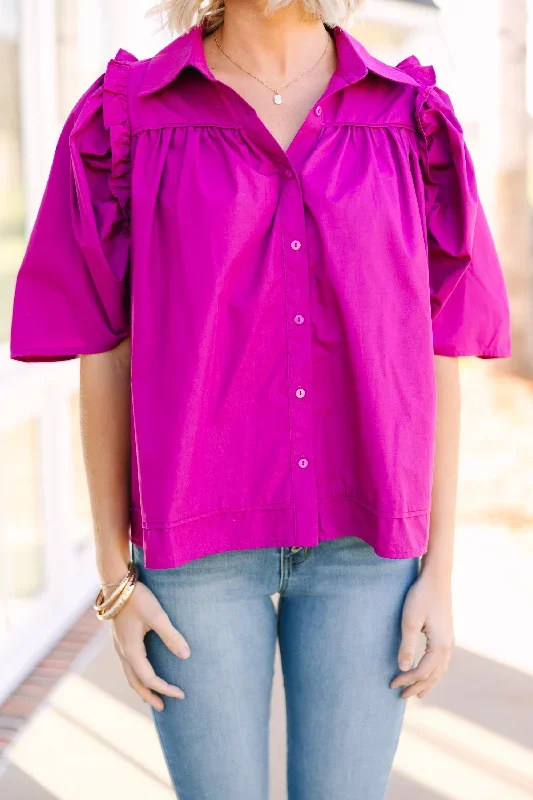 know-you-better-fuchsia-pink-puff-sleeve-blouse