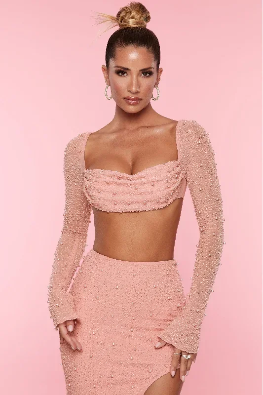 la-desirade-embellished-cowl-neck-crop-top-in-rose